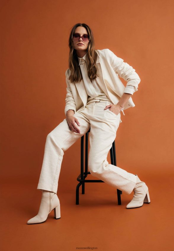 Women Mexx Beige Bomber Jacket Cream White 2B480T44