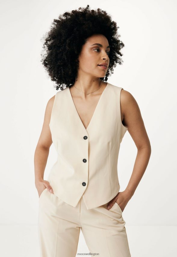 Women Mexx Beige Waistcoat Light Sand 2B480T30