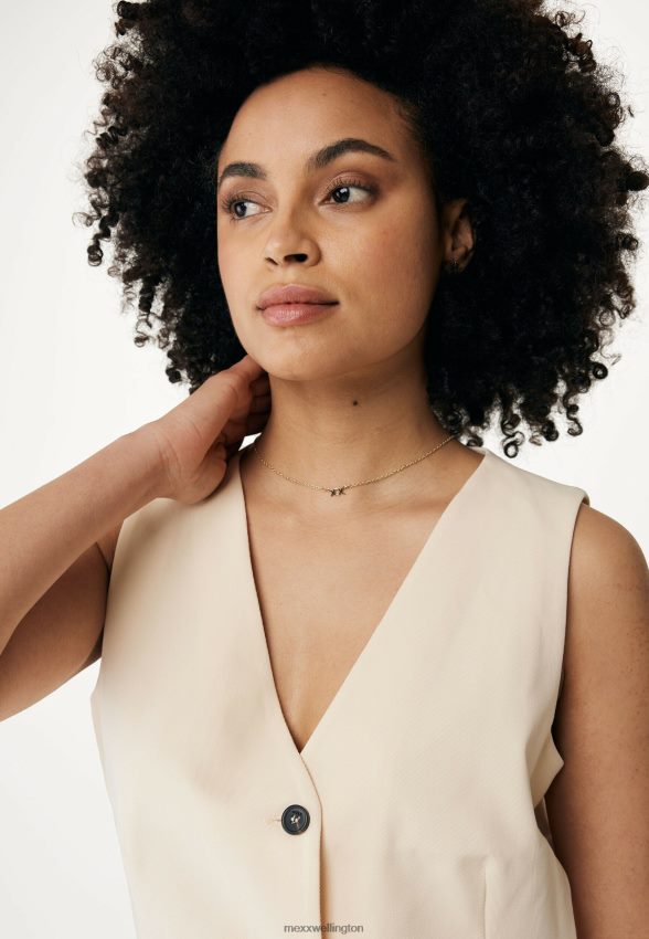 Women Mexx Beige Waistcoat Light Sand 2B480T30