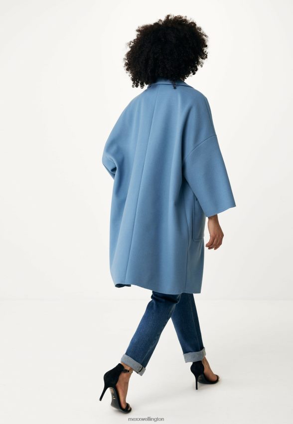 Women Mexx Blue Oversized Coat Baby 2B480T114