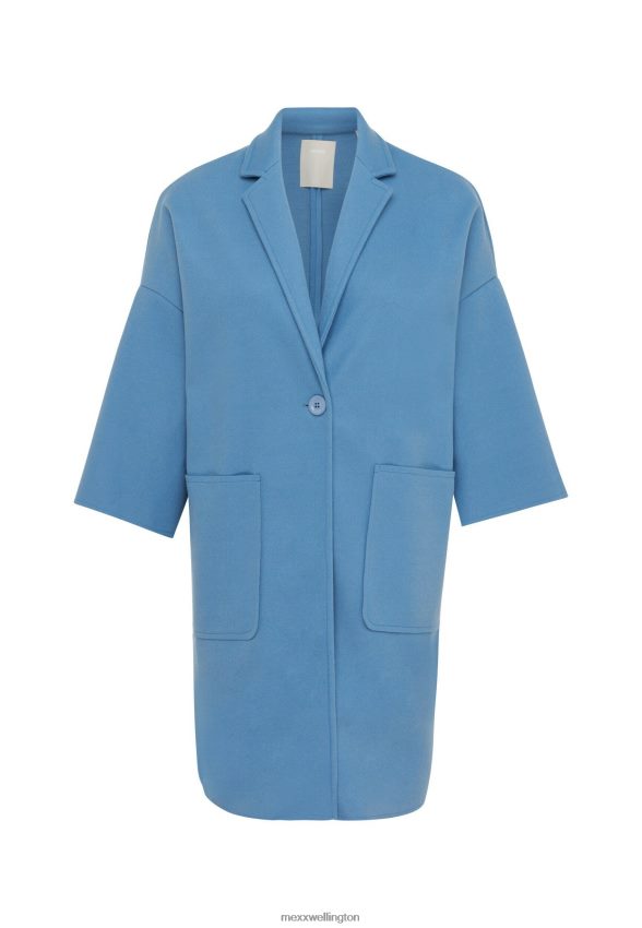 Women Mexx Blue Oversized Coat Baby 2B480T114