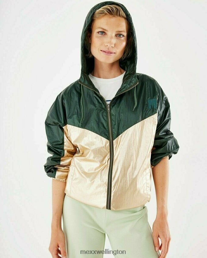 Women Mexx Metallic Jacket Dark Green 2B480T177