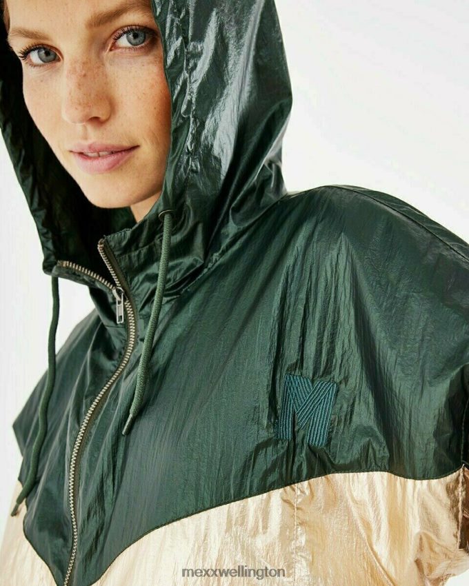 Women Mexx Metallic Jacket Dark Green 2B480T177