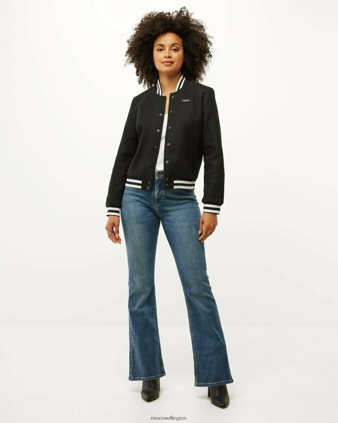 Women Mexx Schwarz Bomber Jacket Black 2B480T156