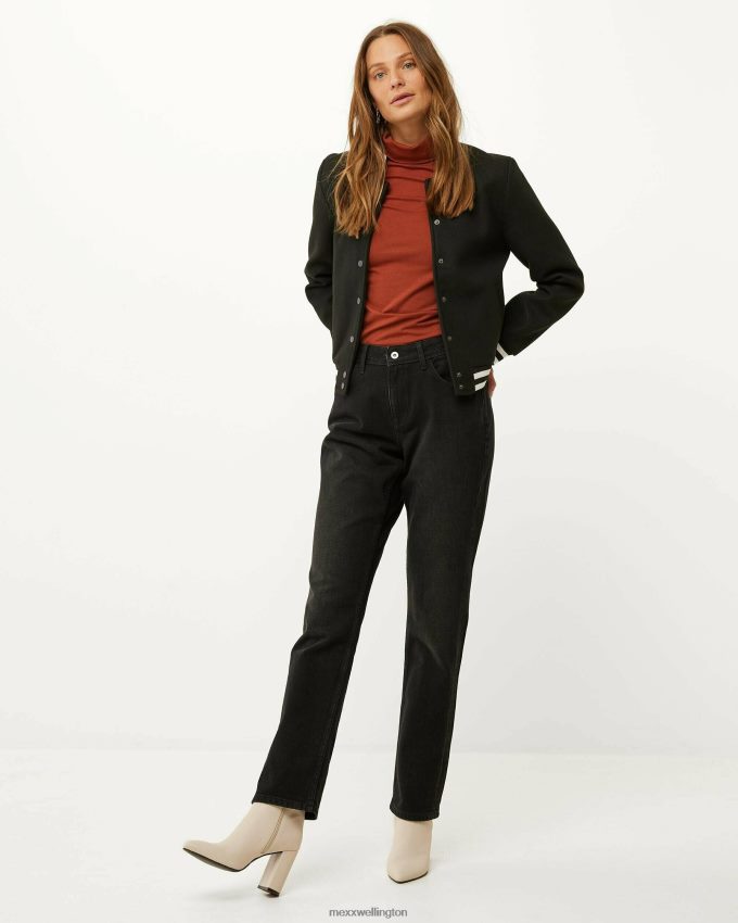 Women Mexx Schwarz Bomber Jacket Black 2B480T156