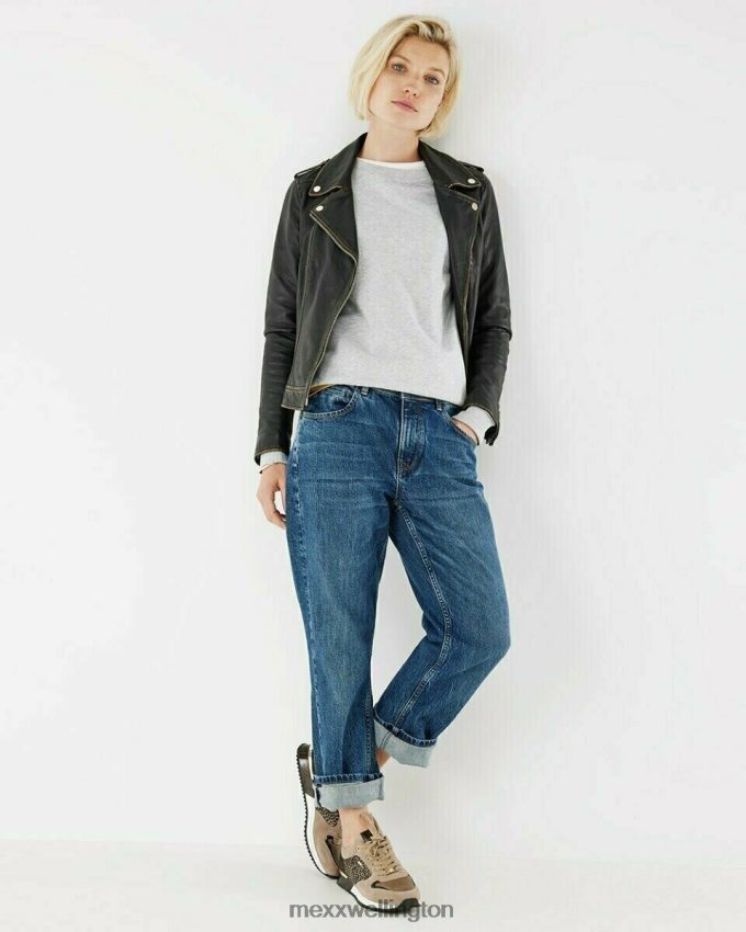 Women Mexx Schwarz Milou Leather Jacket Black 2B480T171