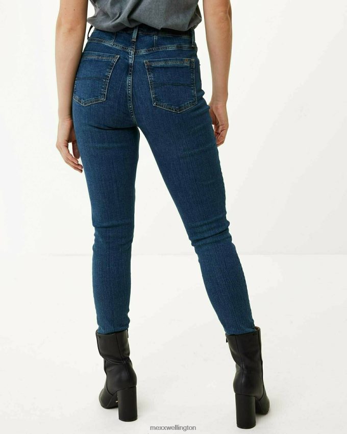 Women Mexx Blue Andrea High Waist Jeans Dark 2B480T161