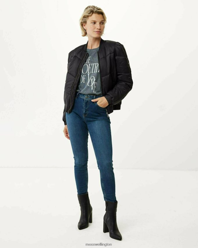 Women Mexx Blue Andrea High Waist Jeans Dark 2B480T161