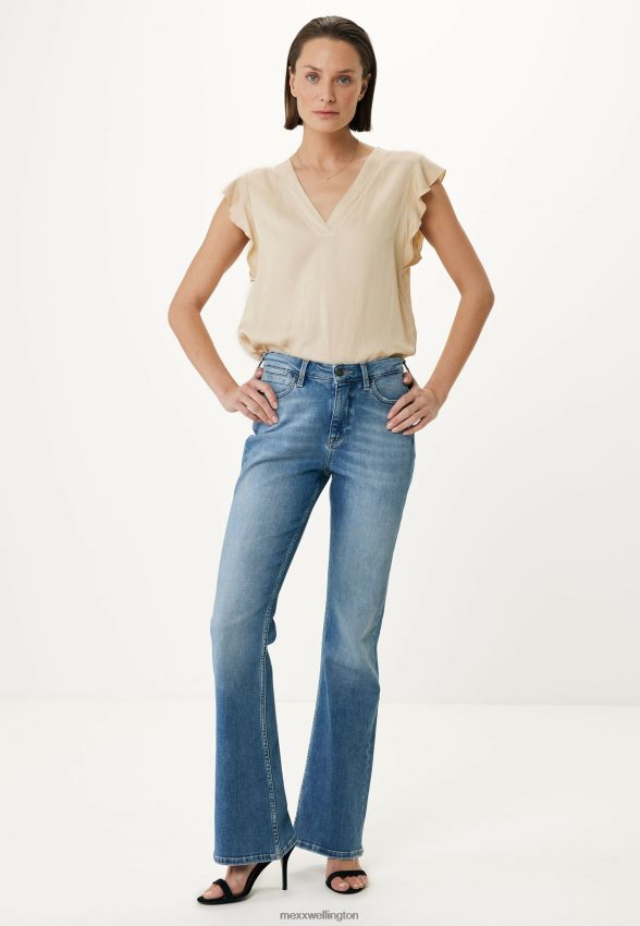 Women Mexx Blue Evy High Waist Jeans 2B480T104