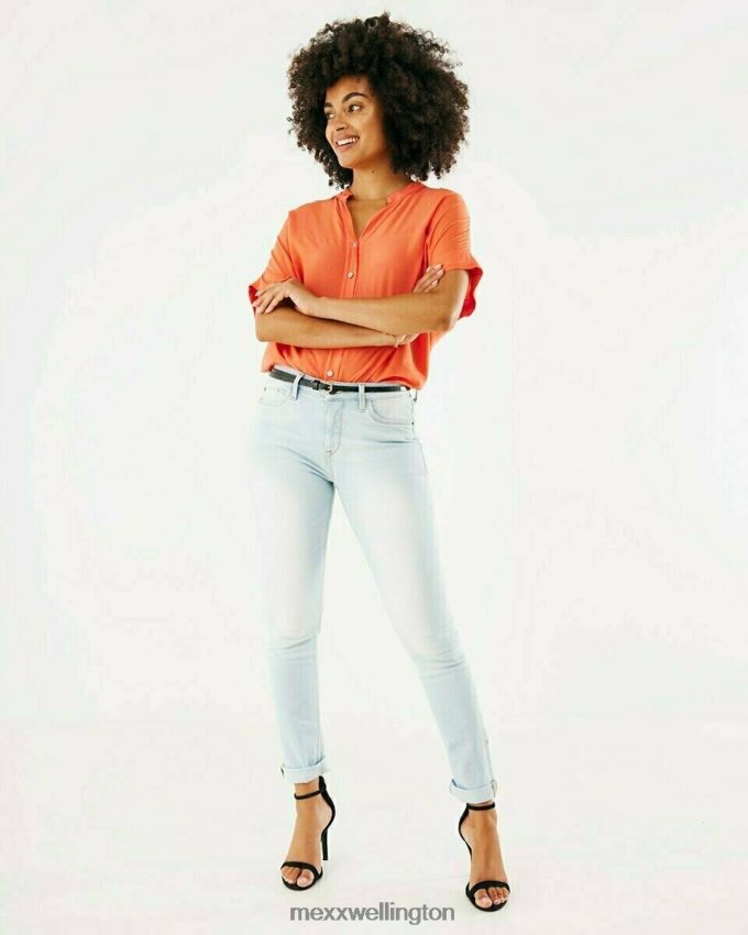 Women Mexx Blue Jenna Mid Waist Jeans Sky 2B480T197