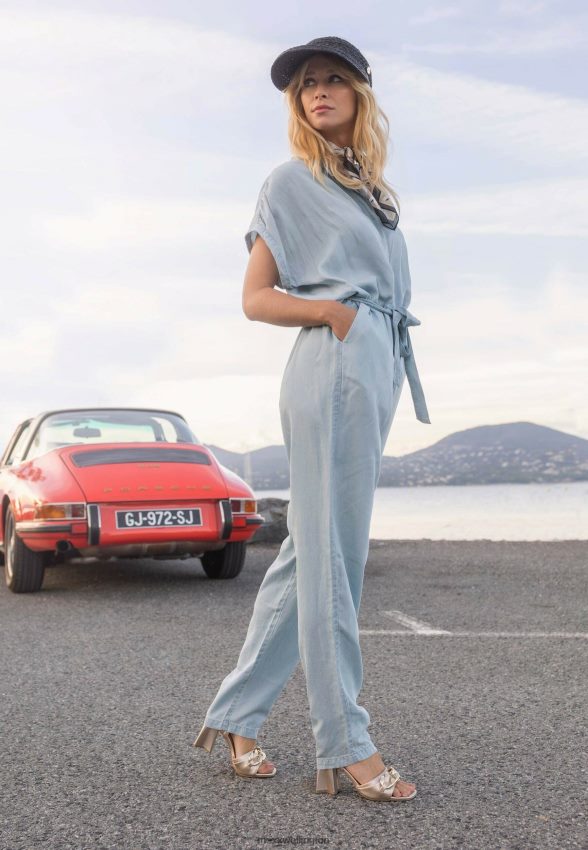 Women Mexx Blue Capsleeve Jumpsuit Denim 2B480T31