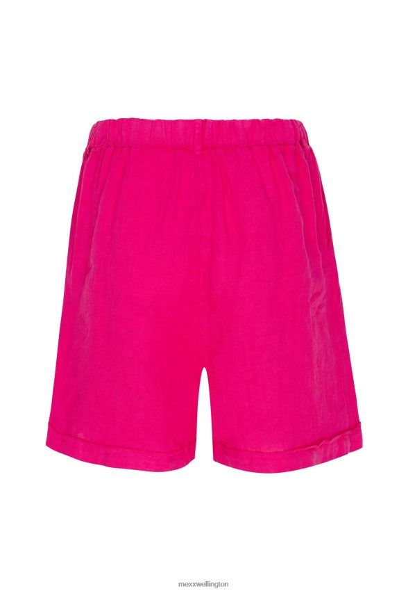 Women Mexx Pink Linen Shorts Hot 2B480T49