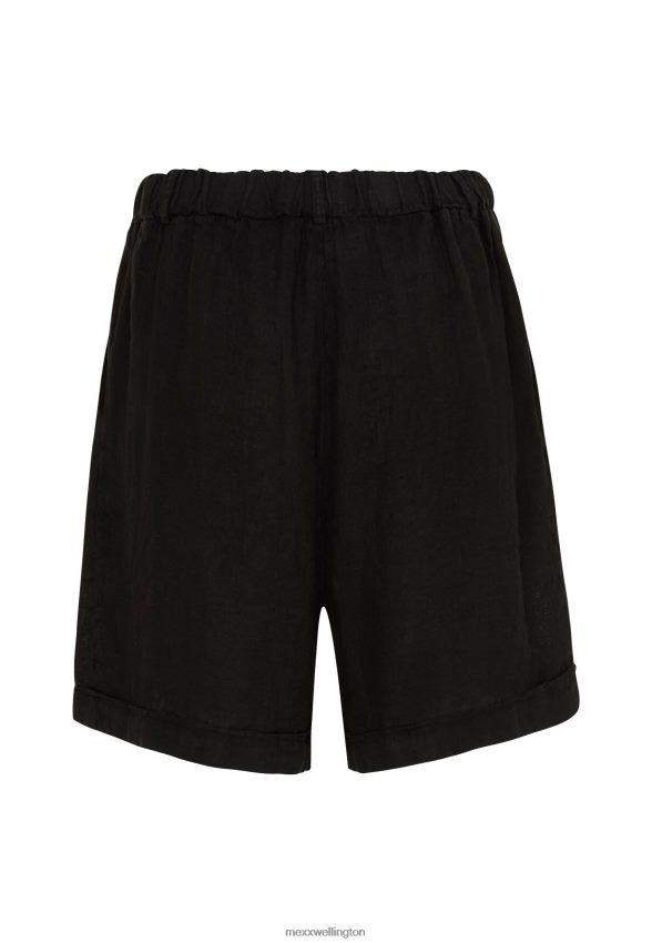 Women Mexx Schwarz Linen Shorts Black 2B480T50