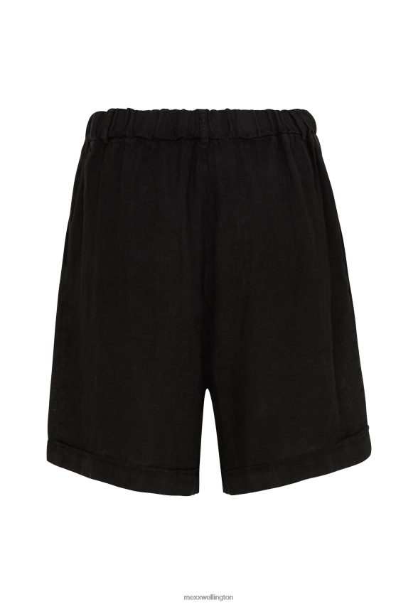 Women Mexx Schwarz Linen Shorts Black 2B480T50