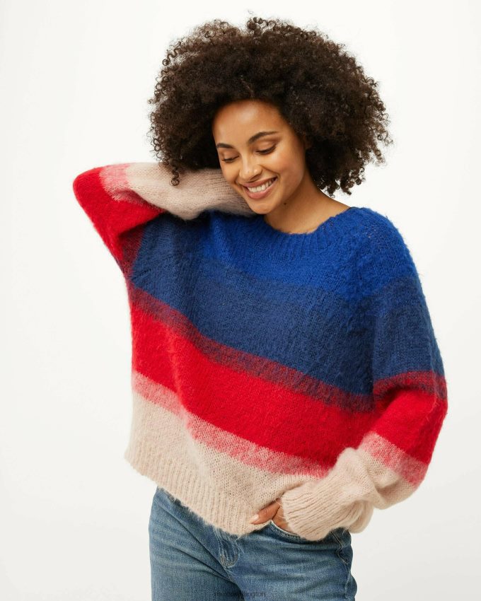 Women Mexx Blue Knitted Sweater Dark 2B480T159