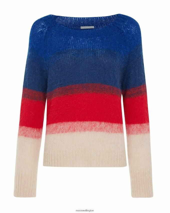 Women Mexx Blue Knitted Sweater Dark 2B480T159