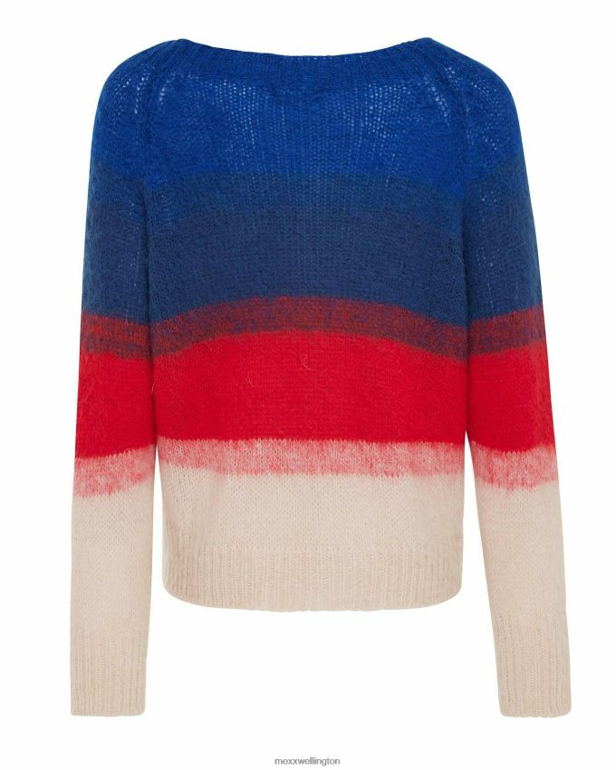 Women Mexx Blue Knitted Sweater Dark 2B480T159