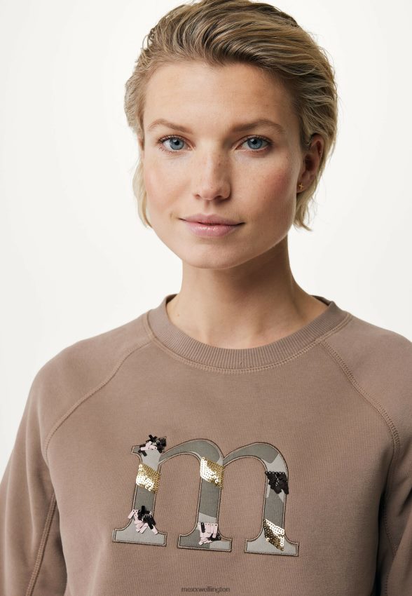 Women Mexx Brown Raglan Sweater Long Sleeves 2B480T138