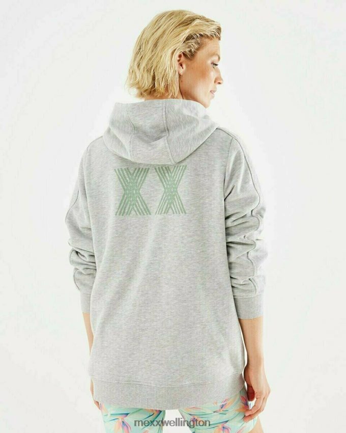 Women Mexx Grey Hooded sweater Melee 2B480T413