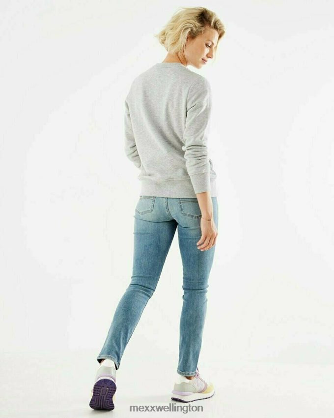 Women Mexx Grey Sequins crewneck sweater grey melee 2B480T412