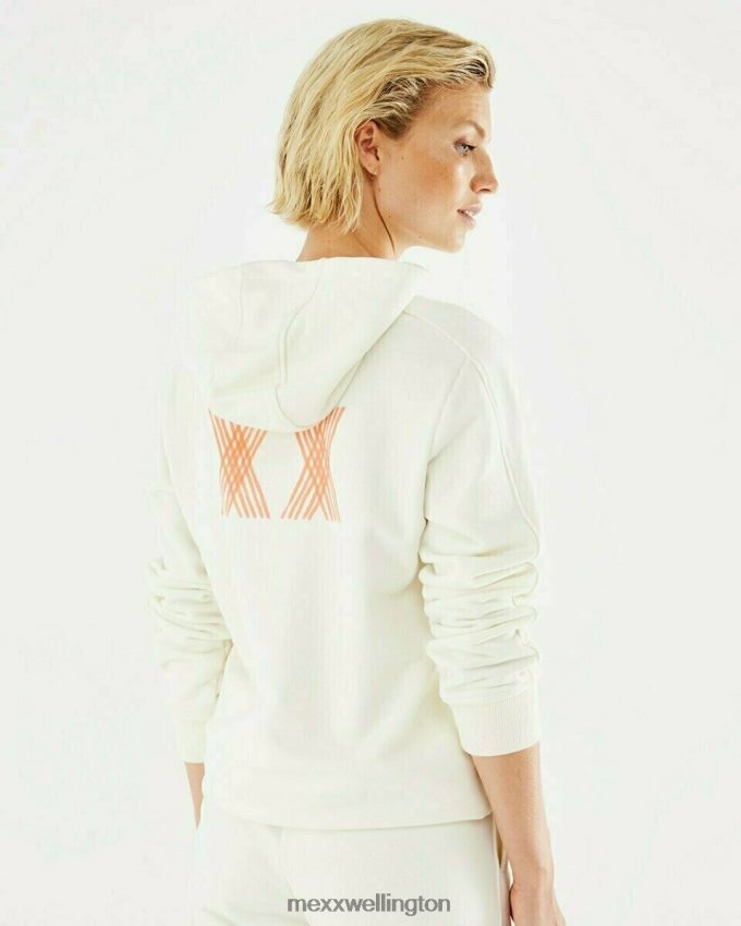 Women Mexx White Hooded Sweater Off 2B480T411