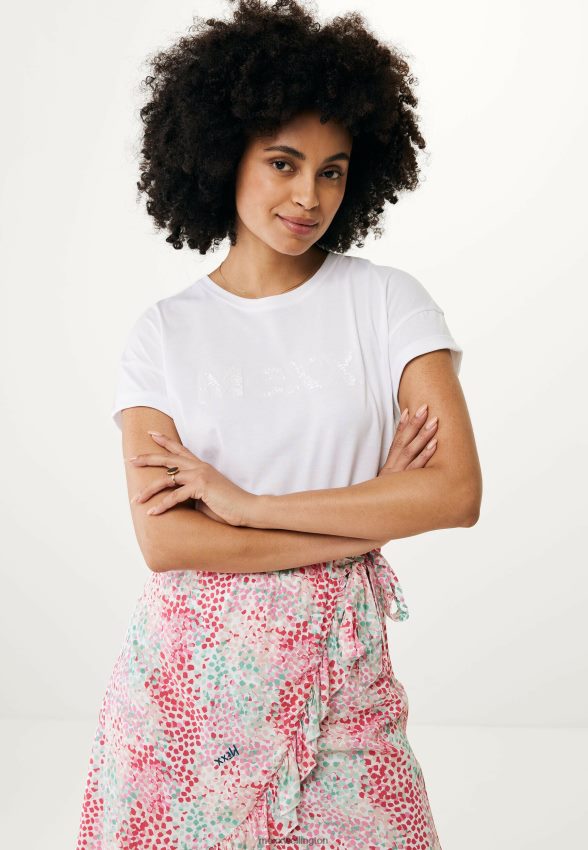 Women Mexx Beige Oversized Short Sleeve Tee Off White 2B480T25