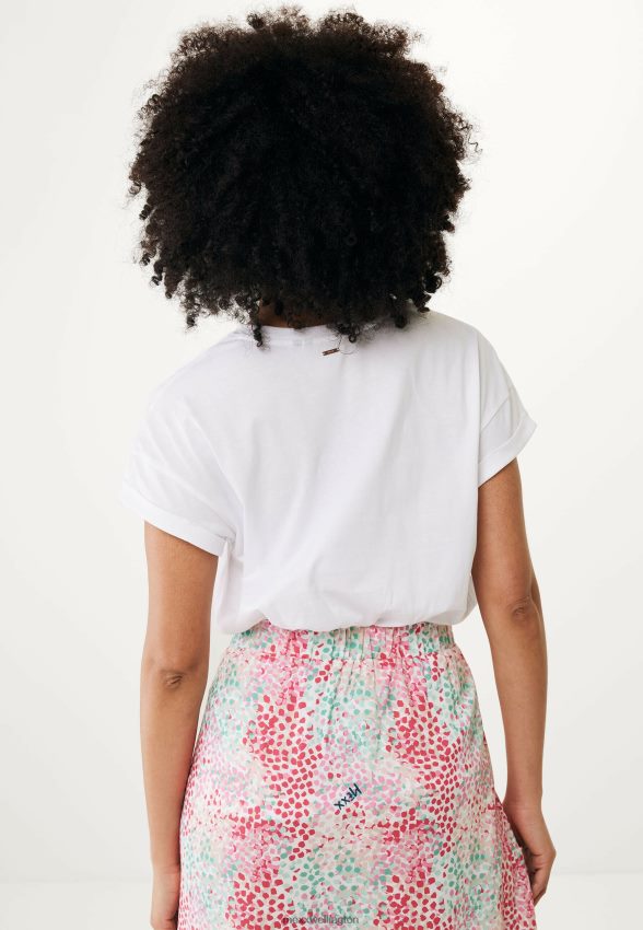 Women Mexx Beige Oversized Short Sleeve Tee Off White 2B480T25