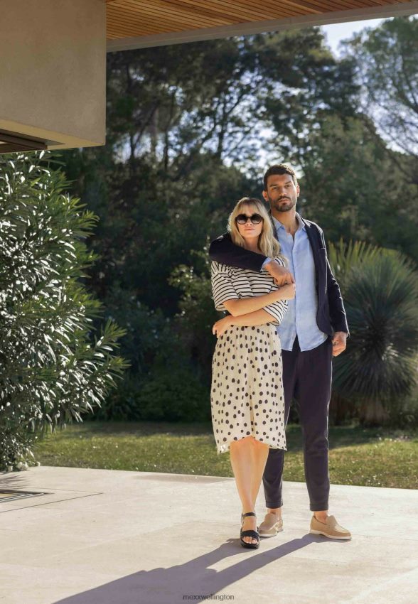 Women Mexx Beige Striped Short Sleeve T-shirt 2B480T19