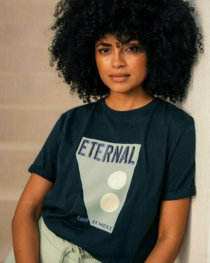 Women Mexx Blue Crewneck t-shirt Navy 2B480T408