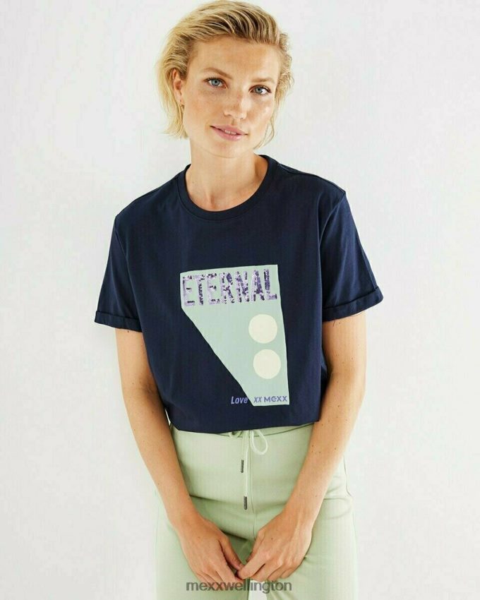 Women Mexx Blue Crewneck t-shirt Navy 2B480T408