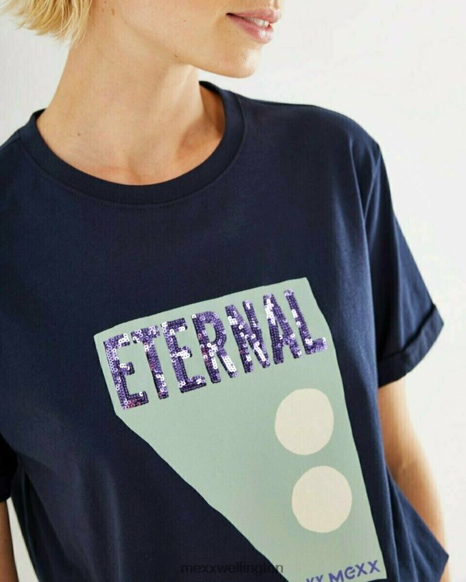 Women Mexx Blue Crewneck t-shirt Navy 2B480T408