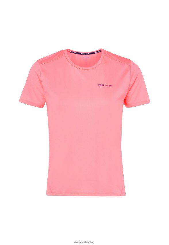 Women Mexx Pink Short Sleeve Sport T-shirt Neon 2B480T222