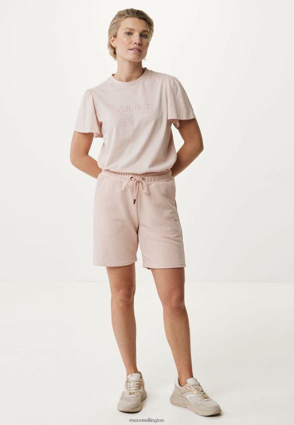 Women Mexx Pink T-shirt Flutter Sleeve Old 2B480T147