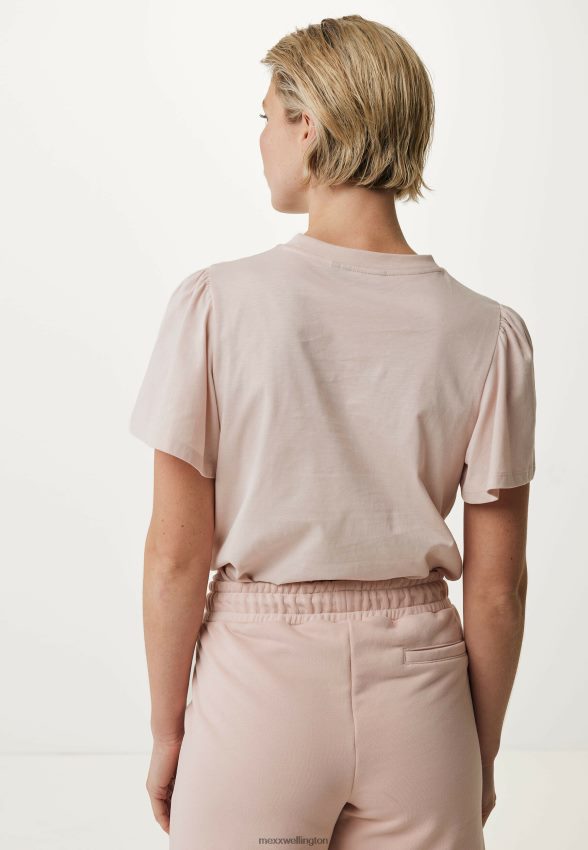 Women Mexx Pink T-shirt Flutter Sleeve Old 2B480T147