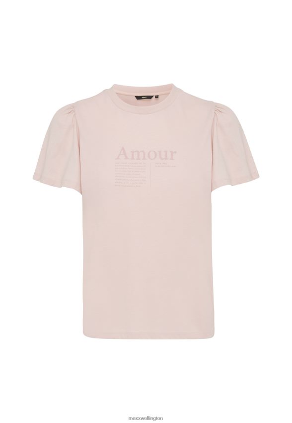 Women Mexx Pink T-shirt Flutter Sleeve Old 2B480T147