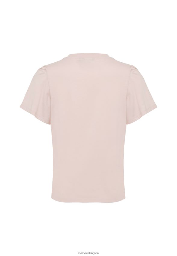 Women Mexx Pink T-shirt Flutter Sleeve Old 2B480T147