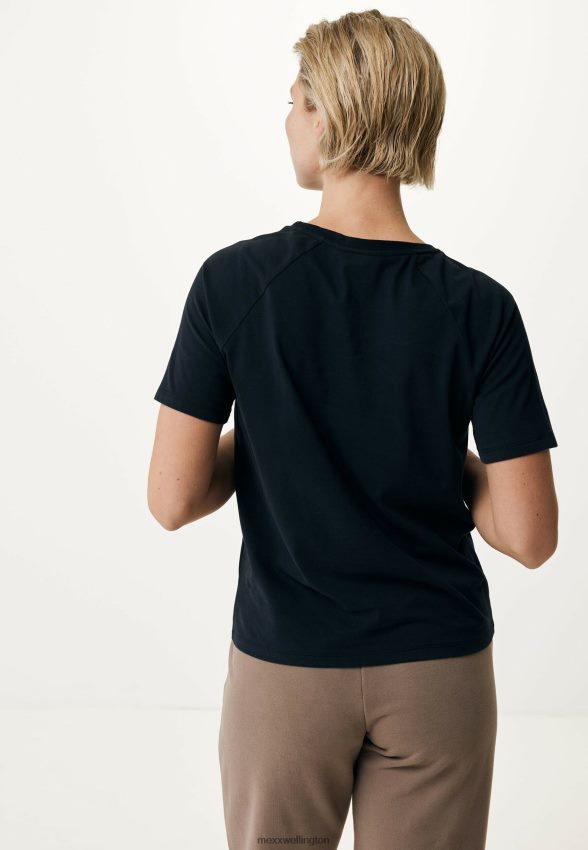 Women Mexx Schwarz Short Sleeve Tee Black 2B480T136