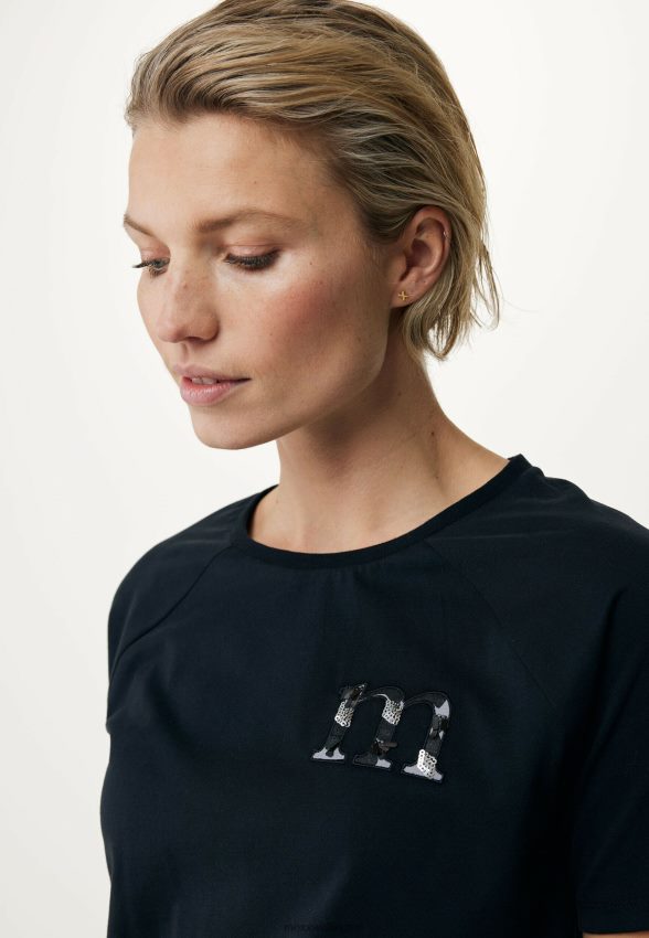 Women Mexx Schwarz Short Sleeve Tee Black 2B480T136