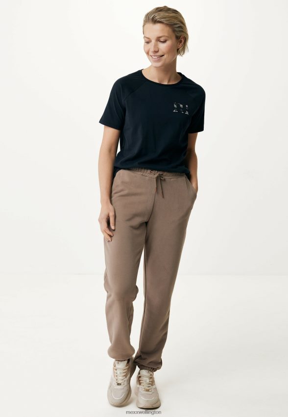 Women Mexx Schwarz Short Sleeve Tee Black 2B480T136