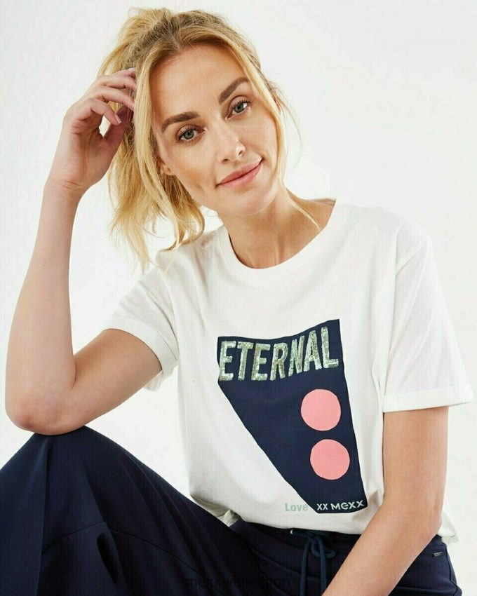Women Mexx White Crewneck t-shirt Off white 2B480T173