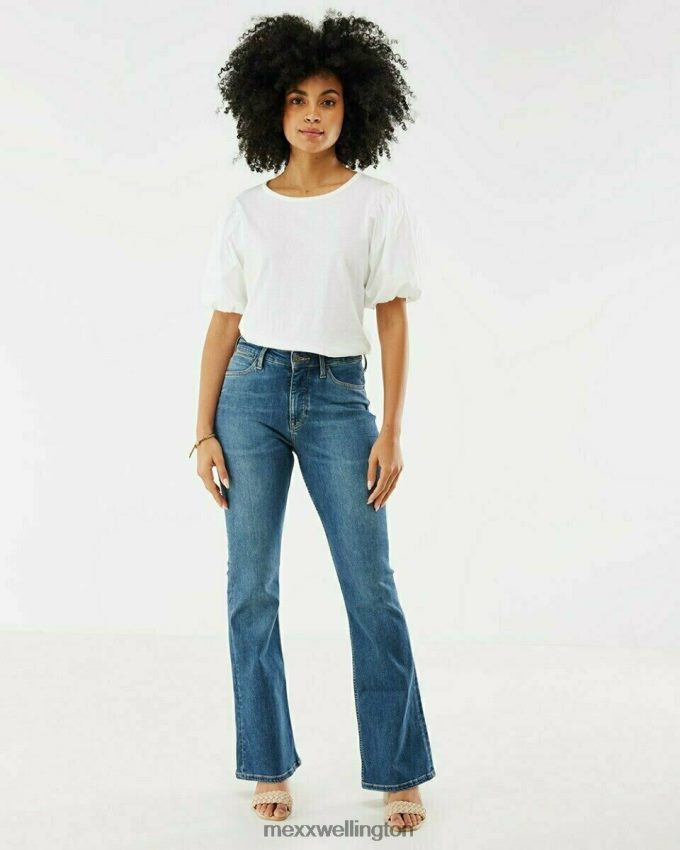 Women Mexx White Puff Sleeve Top 2B480T120