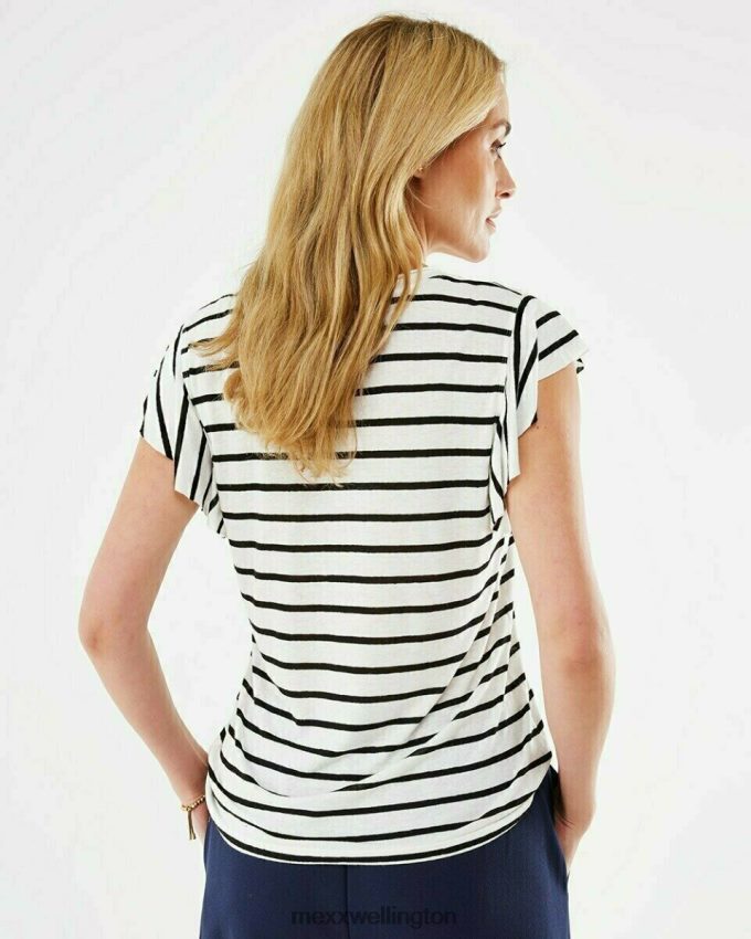 Women Mexx White T-shirt Striped Off white 2B480T167