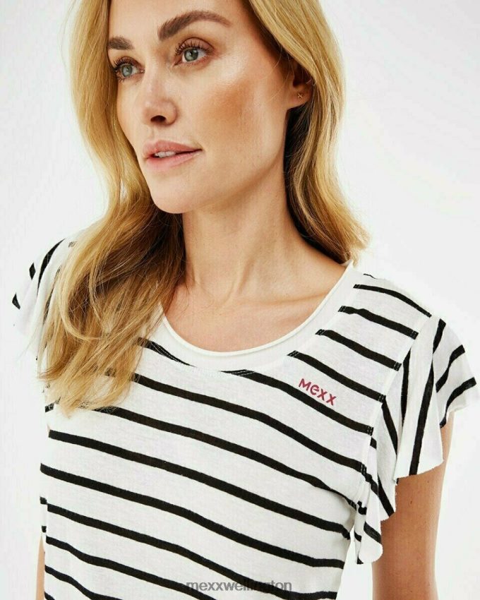 Women Mexx White T-shirt Striped Off white 2B480T167