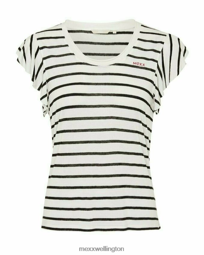 Women Mexx White T-shirt Striped Off white 2B480T167