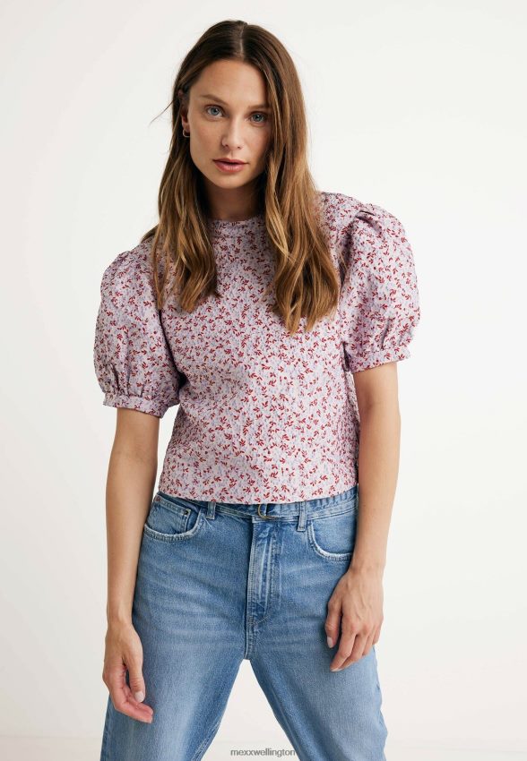 Women Mexx Multicolor Jacquard Top Pink 2B480T13