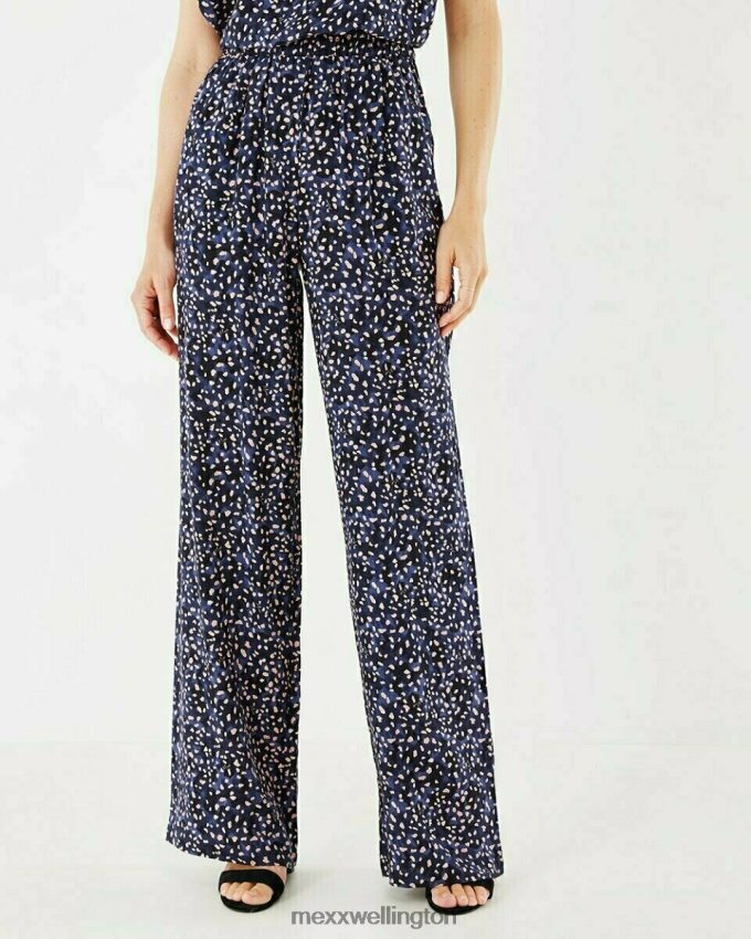 Women Mexx Blue Printed Pants Navy 2B480T133