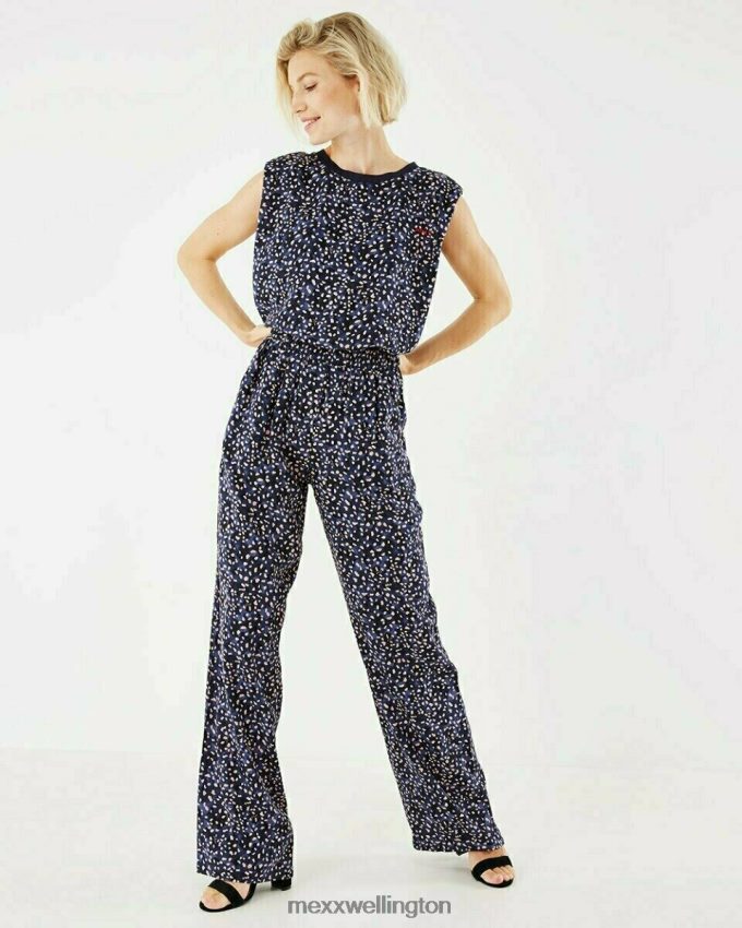 Women Mexx Blue Printed Pants Navy 2B480T133