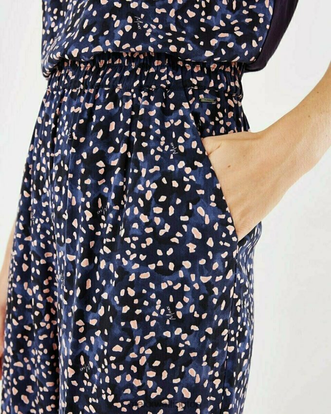 Women Mexx Blue Printed Pants Navy 2B480T133
