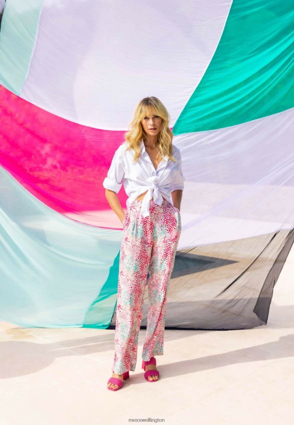 Women Mexx Pink Wide Leg Pants 2B480T23