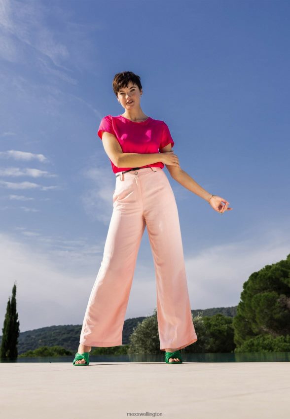 Women Mexx Pink Wide Leg Pants 2B480T47